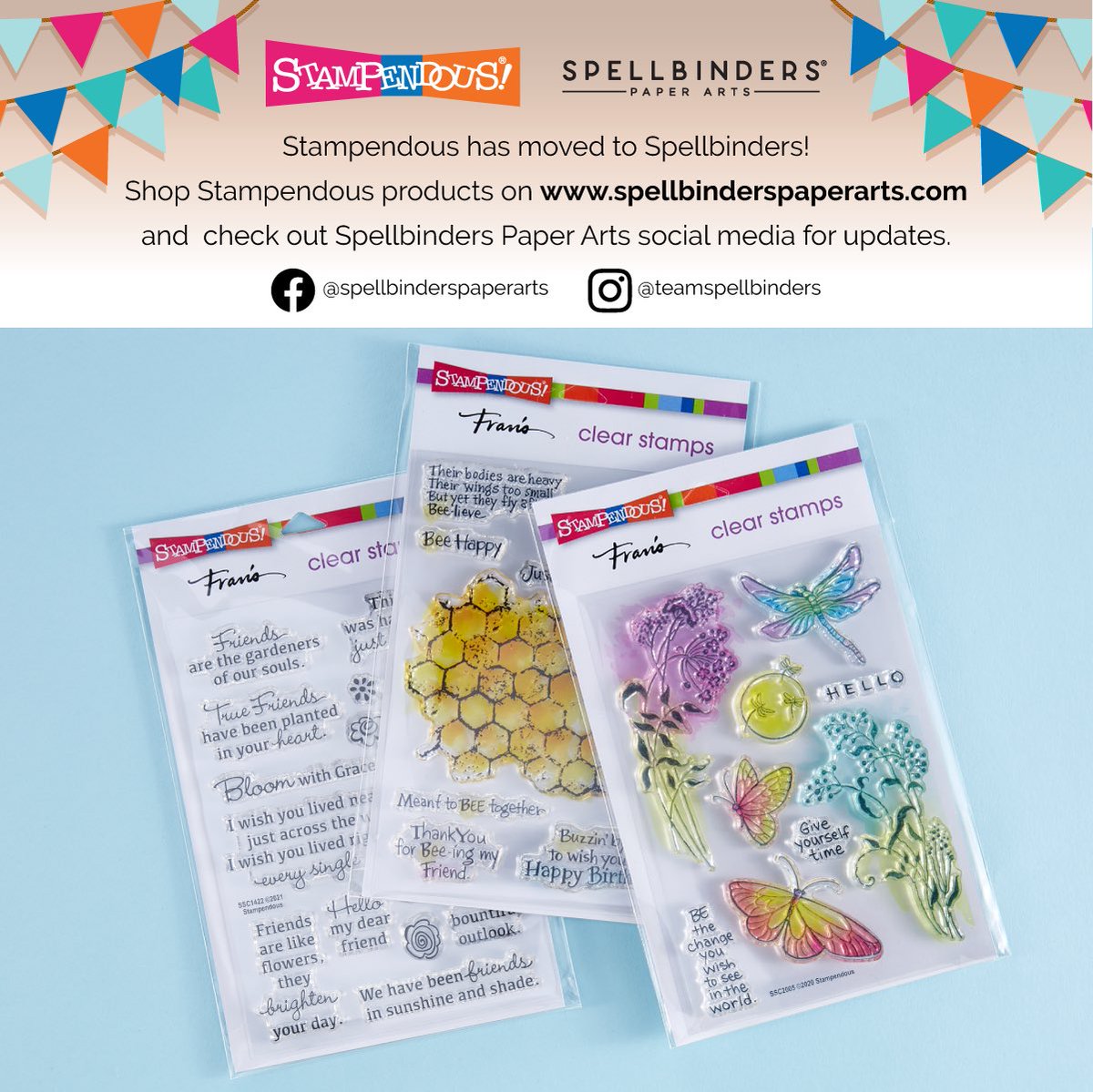 Stampendous's tweet photo. Stampendous has moved to @Spellbinders! It’s an exciting time to be a crafter🎉 

#stampendous #spellbinders #neverstopmaking https://t.co/itYxpI1MzE