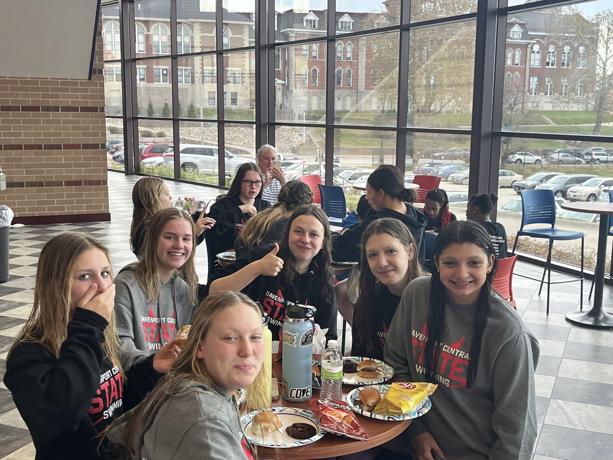 State Girls Swim Send off. Good luck girls the Blue Devils are rooting for you!!  Go Blue!!!