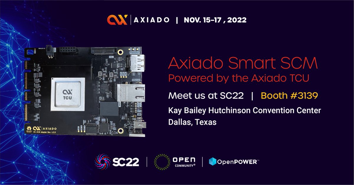 If you're in Dallas next week, come and see us at #SC22. We'll be demoing our datacenter-ready secure control module (DC-SCM) #SmartSCM solution in the great company of @OpenPOWERorg, @OpenComputePrj, and other community members. #HWsecurity #AIsecurity #TCU #datacenters