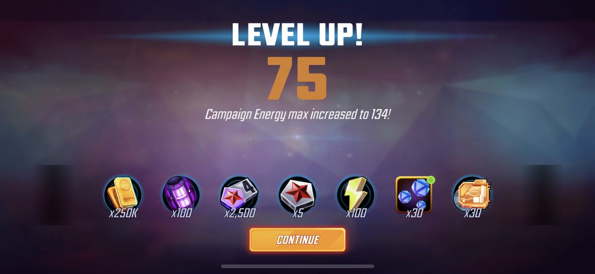 KingLugash's tweet photo. Woo!  Finally made level 75 on  #MarvelStrikeForce #MarvelSF @MarvelStrikeF https://t.co/0W8kNDodnw