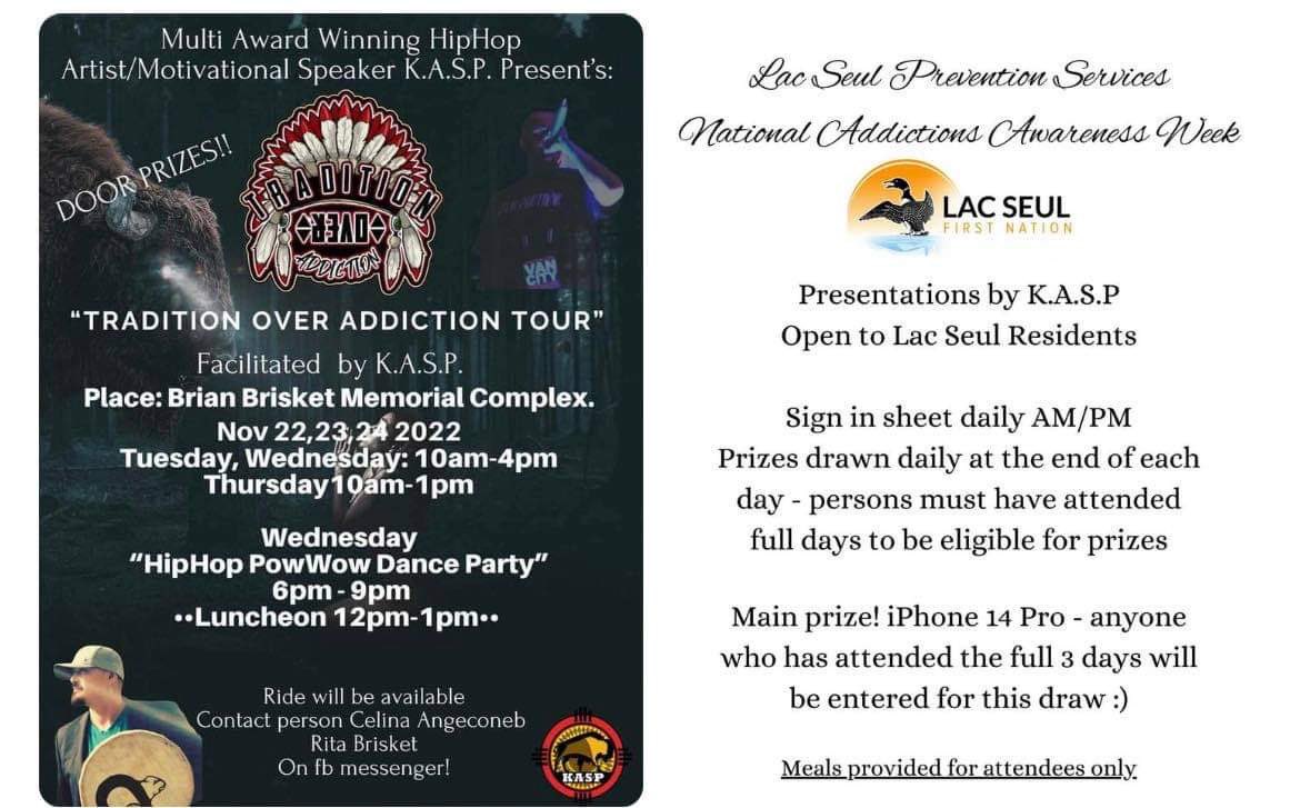 kaspsawan's tweet photo. Nezul Be Hunuyeh Child and Family Services See you at the end of the month! I can’t wait to work with your awesome youth!
#TraditionOverAddictionTour
#hiphop #KASP https://t.co/hiHGRdmgoc