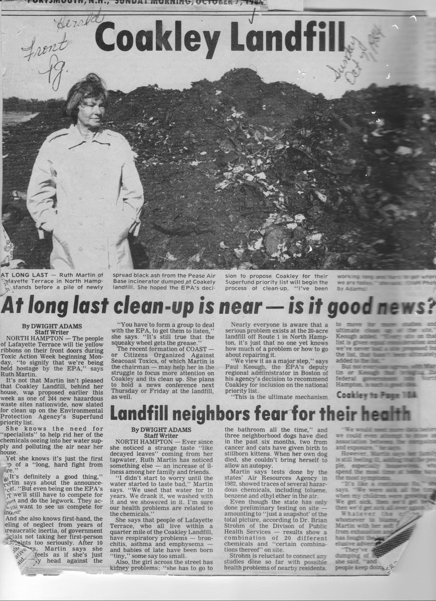MindiMessmer's tweet photo. COAKLEY DUMP EPA Public Meeting, Monday, November 14th - 6:30PM at Bethany Church in Greenland.  

If you care about your water and you live in Rye, Greenland, North Hampton, Hampton, or Portsmouth please attend!!! @NHSafeWaterA https://t.co/b8OMyndNCQ