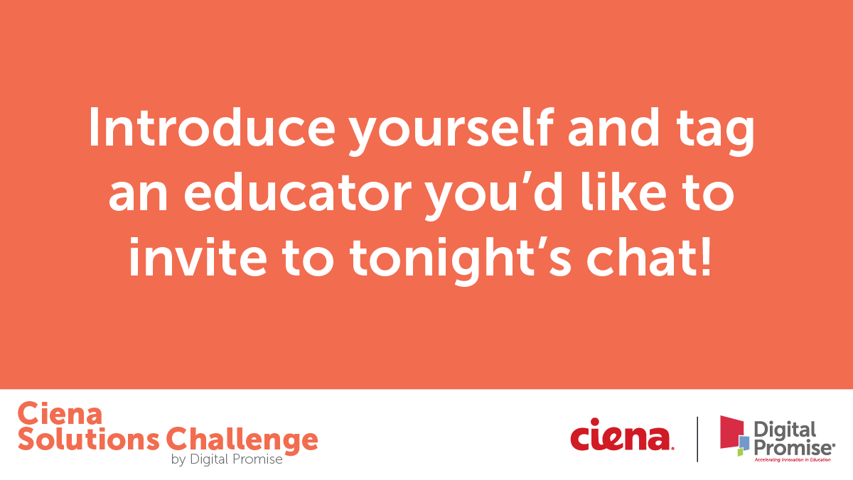 DigitalPromise's tweet photo. Welcome to our #CienaChallenge Twitter Chat with @ShawnMcCusker and @IL_CivicsHub!

Introduce yourself and tag an educator you’d like to invite to tonight’s chat on #CivicsEd! https://t.co/BPGC0ILVfe