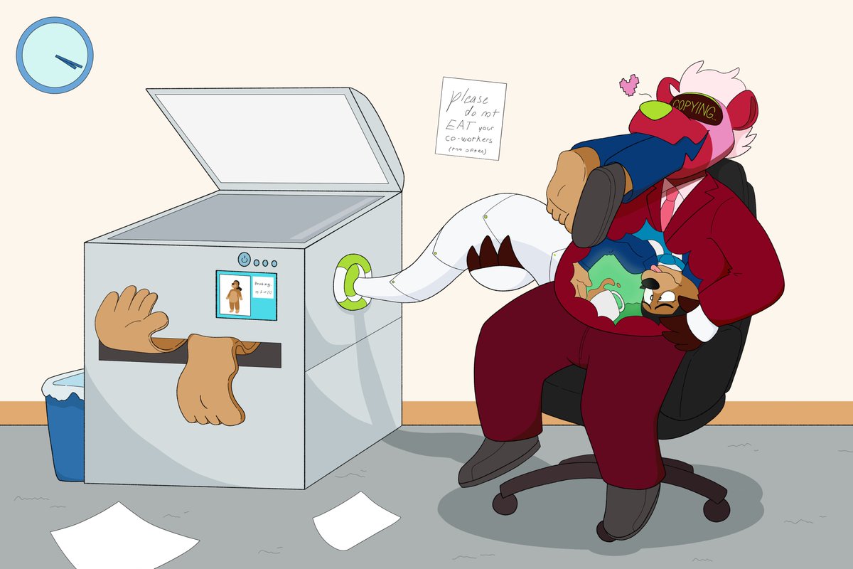 (c0mms opn!) da squishy (@squishyboye) on Twitter photo guess the office vending machine was broken! at least he's working while he snacks.. >w> comm for <a href="/AzuleCFulf/">Azule 🔜 ACFI</a> guess the office vending machine was broken! at least he's working while he snacks.. >w> comm for <a href="/AzuleCFulf/">Azule 🔜 ACFI</a>