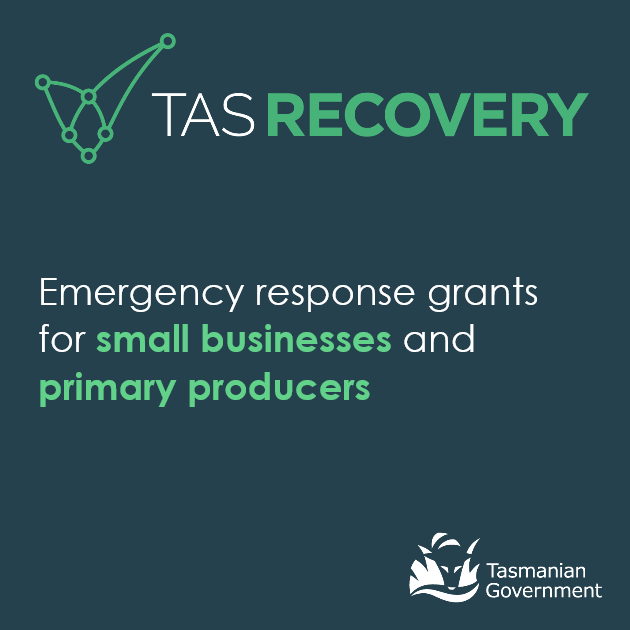Grants of up to $25,000 are available for small businesses &amp; primary producers impacted by the recent floods in north &amp; north-west Tas to help with clean up &amp; restoration activities. To apply:
Small businesses: bit.ly/3G7shAy
Primary producers: bit.ly/3A5sWhY