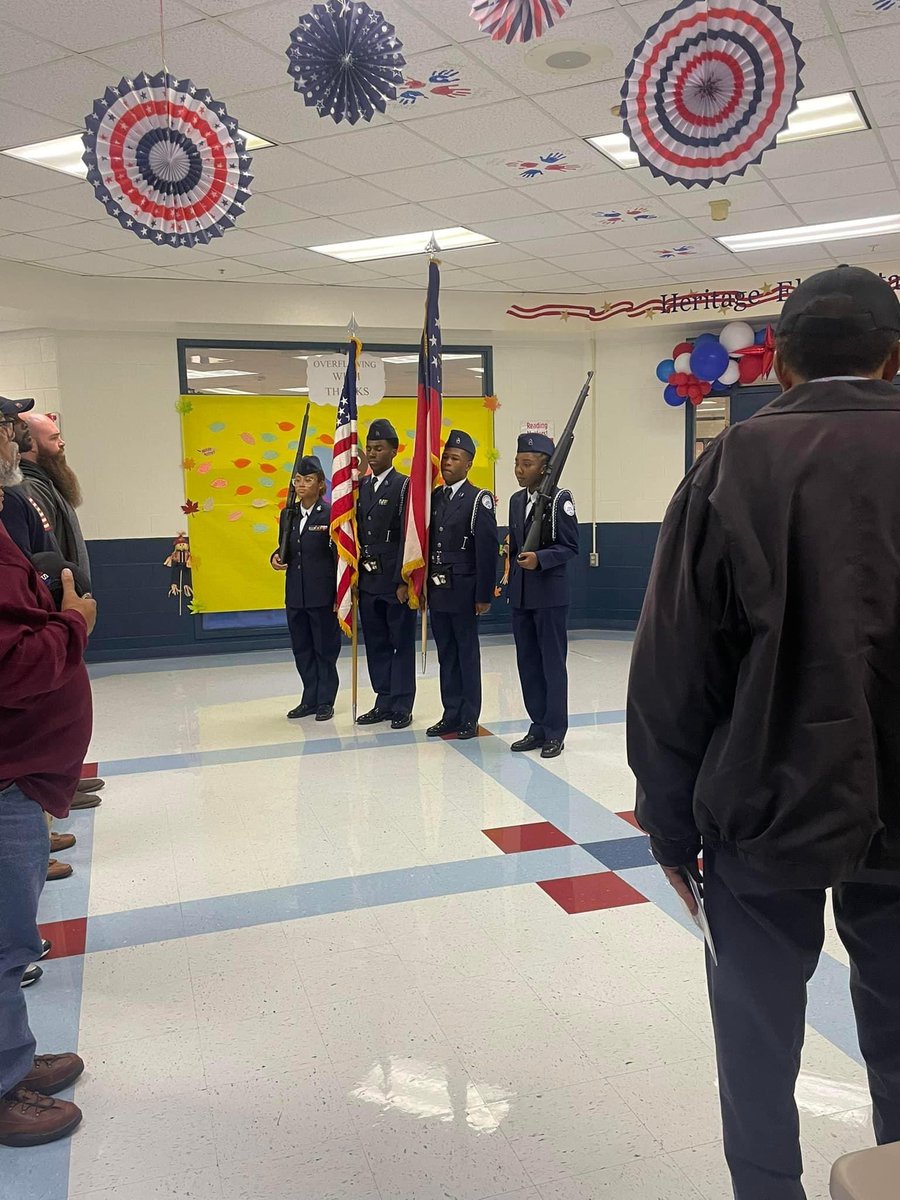 HESMacon's tweet photo. We had a wonderful time at our Veterans Day Program and Parade! Thank you to Westside’s Color Guard and Party Pop Planning for helping us with this event! #Built4Bibb https://t.co/AaYh3GlC7L