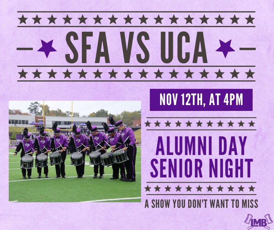 Ready to rock out with the Boldest Sound from the Oldest Town? Headlining the night with our Alumni LMB &amp; TOJ’s and Featuring Senior Night for current members. A night of honoring our past and present legacy. Come check out the show this Saturday at Homer Bryce, 4 pm kick!