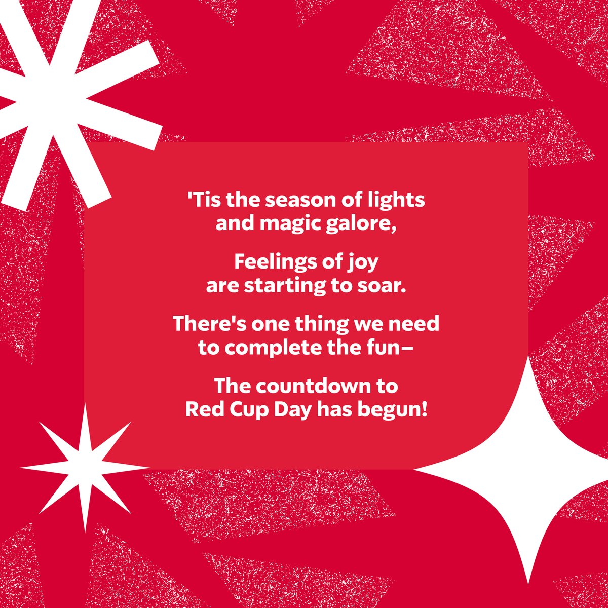 Starbucks's tweet photo. See you soon, Red Cup Crew. 🎄 #RedCupDay https://t.co/SZahoRn8LA