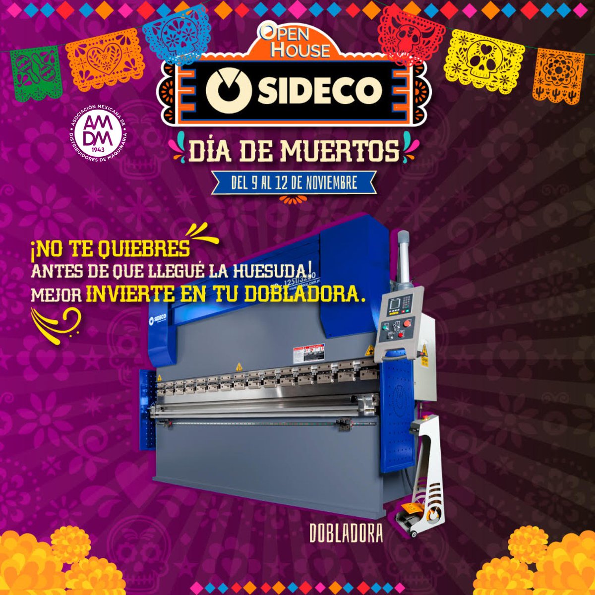 AMDM_MX's tweet photo. Invierte en la revolución de tus procesos 😉, ¡consigue tu próxima máquina en el Open House de SIDECO a precios ultra exclusivos! 🤩 Consigue tu acceso aquí  https://t.co/tVj5w7goDg o envíales mensaje a sus redes sociales.
#PlasmaCNC #MaquinariaCNC https://t.co/wluseY7p3V