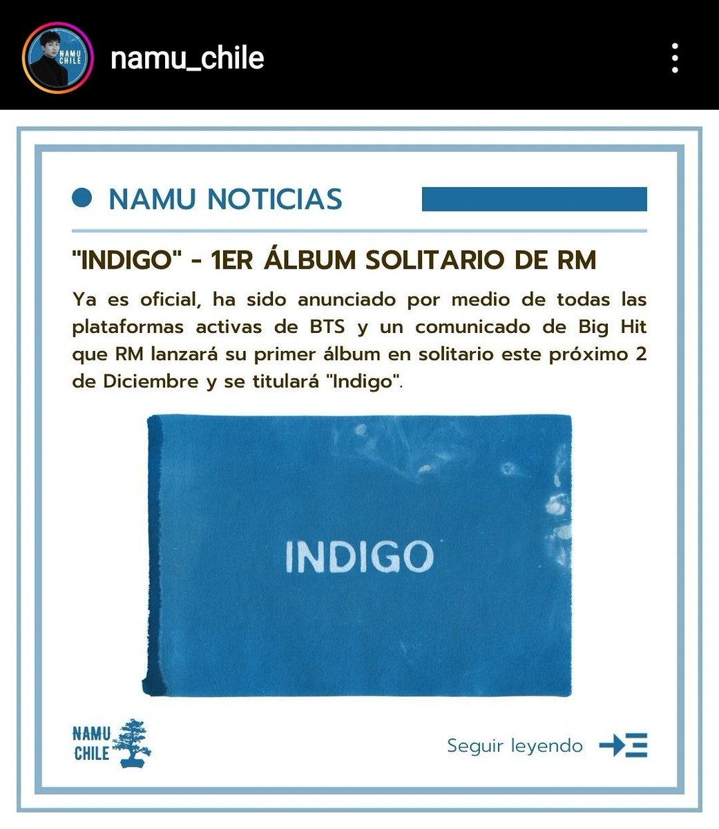 NAMU_Chile's tweet photo. 📰| Comunicado oficial por Big Hit Music.
PRE ORDEN: martes 15/11 a las 11:00 hrs KST/Chile lunes 14/11 23:00 hrs.
LANZAMIENTO: 2/12 14:00 hrs/Chile 2/12 2:00 am.
¿Quién trasnocha? 😛💙
¿Qué concepto creen que trabajará nuestro #NAMJOON
?
🌻
#RM #방탄소년단RM #남준 #알엠 #NAMU https://t.co/ZA2POH5sIw