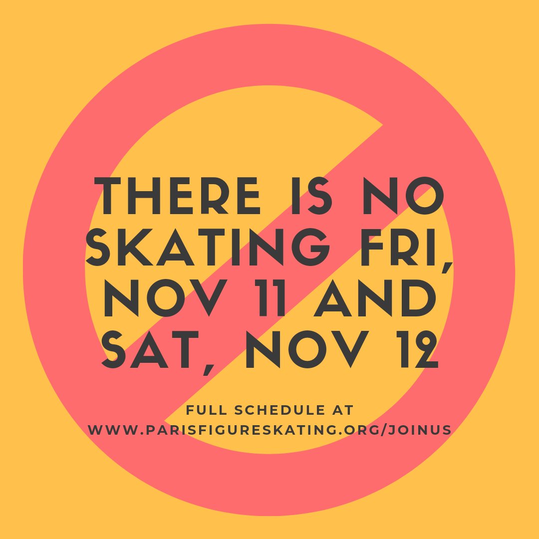 ParisFSC's tweet photo. No skating this weekend.    See you back at the rink next week https://t.co/iSpfI1kTxO