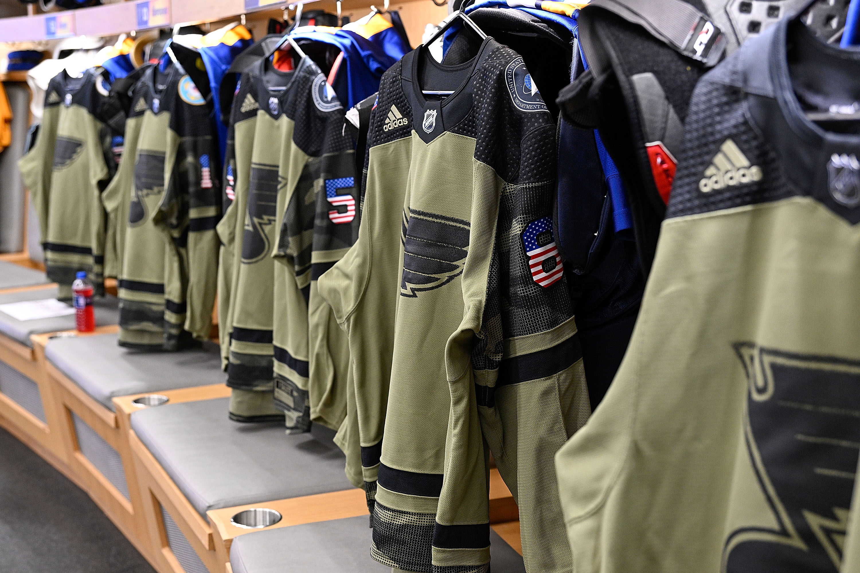 St. Louis Blues Military Appreciation Team Custom Practice Jersey