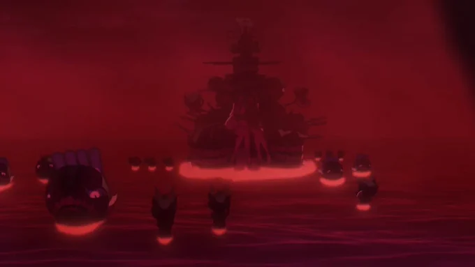 艦これ2期2話敵艦載機及びPT群と会敵せり。空戦シーンが戦争映画してて良い。ボスに到達するまでの空襲&PTたちのウザさはゲーム通りだな。山城たちを必死に守る時雨でもう泣きそう。全員死亡フラグ満載な中、山雲がマイペースで癒される。そしてついにボス棲艦もお目見え!#艦これいつかあの海で 