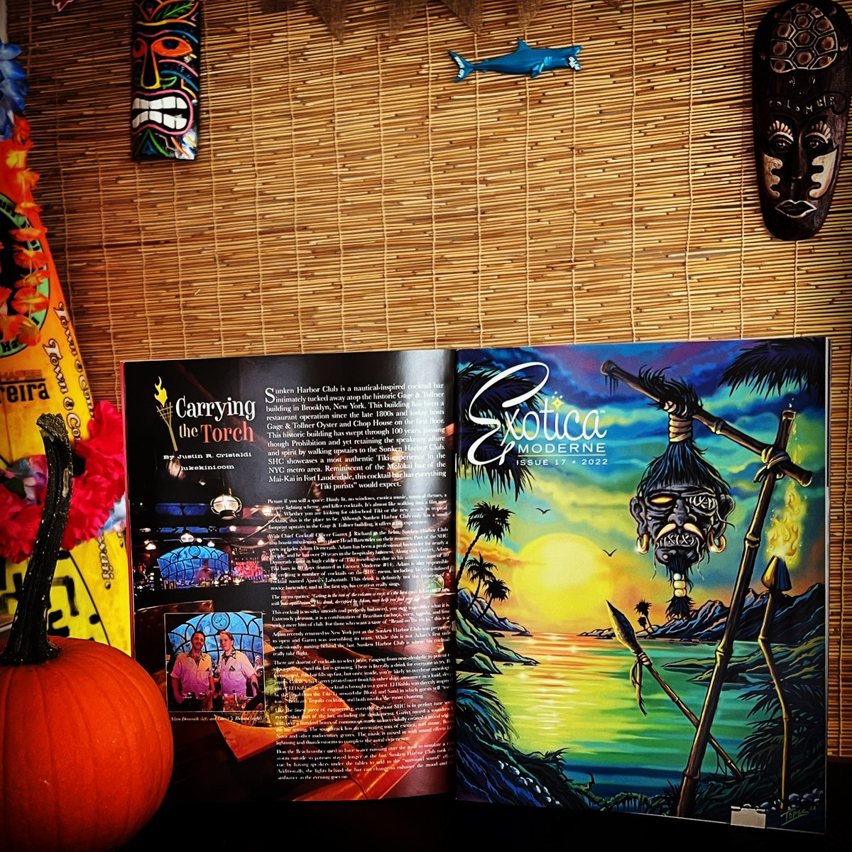 JRCX's tweet photo. Exotica Moderne #17 is on sale @ https://t.co/6Xf7LqtgFu with my article featuring Carrying the Torch with Sunken Harbor Club of Brooklyn NY #tiki #mixology #midcentury #tikibars #craftmixology #cocktails #nyc https://t.co/C2FKaJyW4f