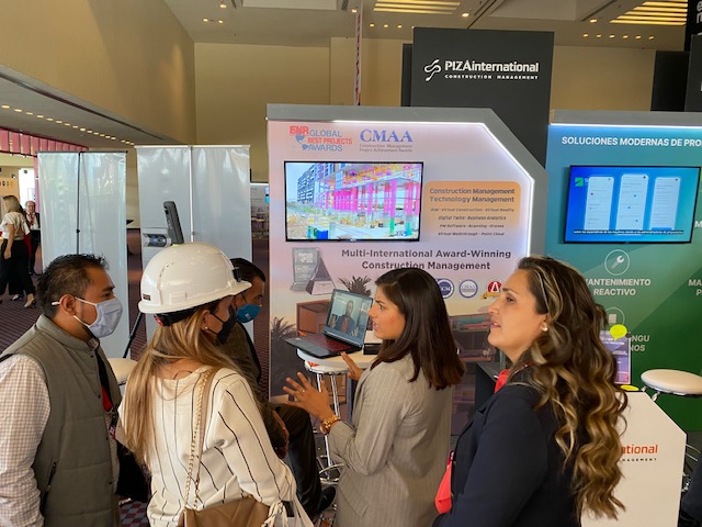 DamianPiza's tweet photo. Fantastic turnout at our booth showcasing technology for construction management, our award winning method #BIM #Virtualconstruction #Scanning banking institutions, investors, developers, thanks to @INMOBILIARE for this magnificent event in #mexicocity @pizainter https://t.co/lFW9HEtoZa
