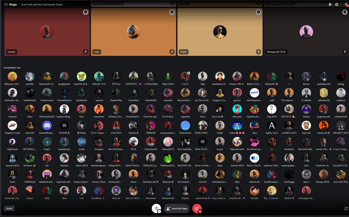 Not gonna lie: this is one of my favorite screenshots ever.
We all came from the community, and now we are working with the community. Love it. Thank you, each of you makes it special every single day, even who couldn't attend. I see you, we see you. 

ONE LOVE.