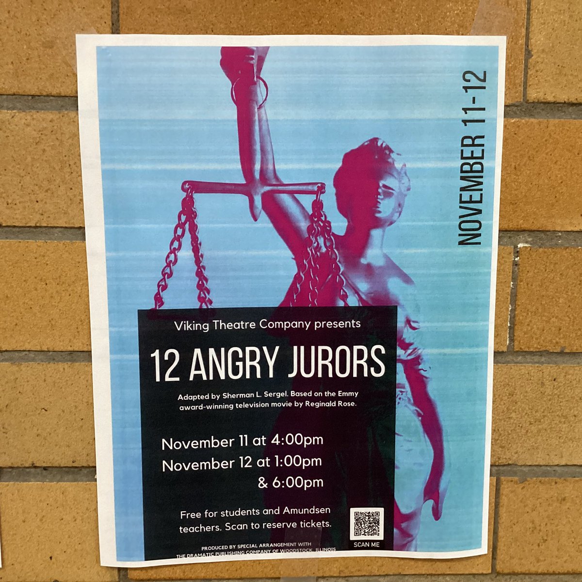 Don’t miss 12 Angry Jurors, Friday at 4:00 and Saturday at 1:00 and 6:00!  <a href="/amundsen_arts/">Amundsen Arts</a>