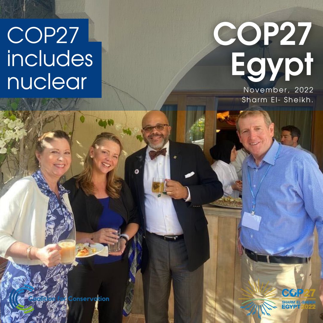 Today our delegates caught up with representatives of the nuclear industry at COP27.  <a href="/NEI/">Nuclear Energy Institute</a> <a href="/southernCompany/">Southern Company</a>

<a href="/cop27_egypt/">COP27 Secretariat</a> <a href="/acc_national/">American Conservation Coalition</a> <a href="/cen_hq/">Conservative Environment Network</a> @cres_national #COP27 #COP27Egypt #Coalition #Conservation #ClimateChange #UnitedNations #Environment #Sustainability #Eco #Auspol