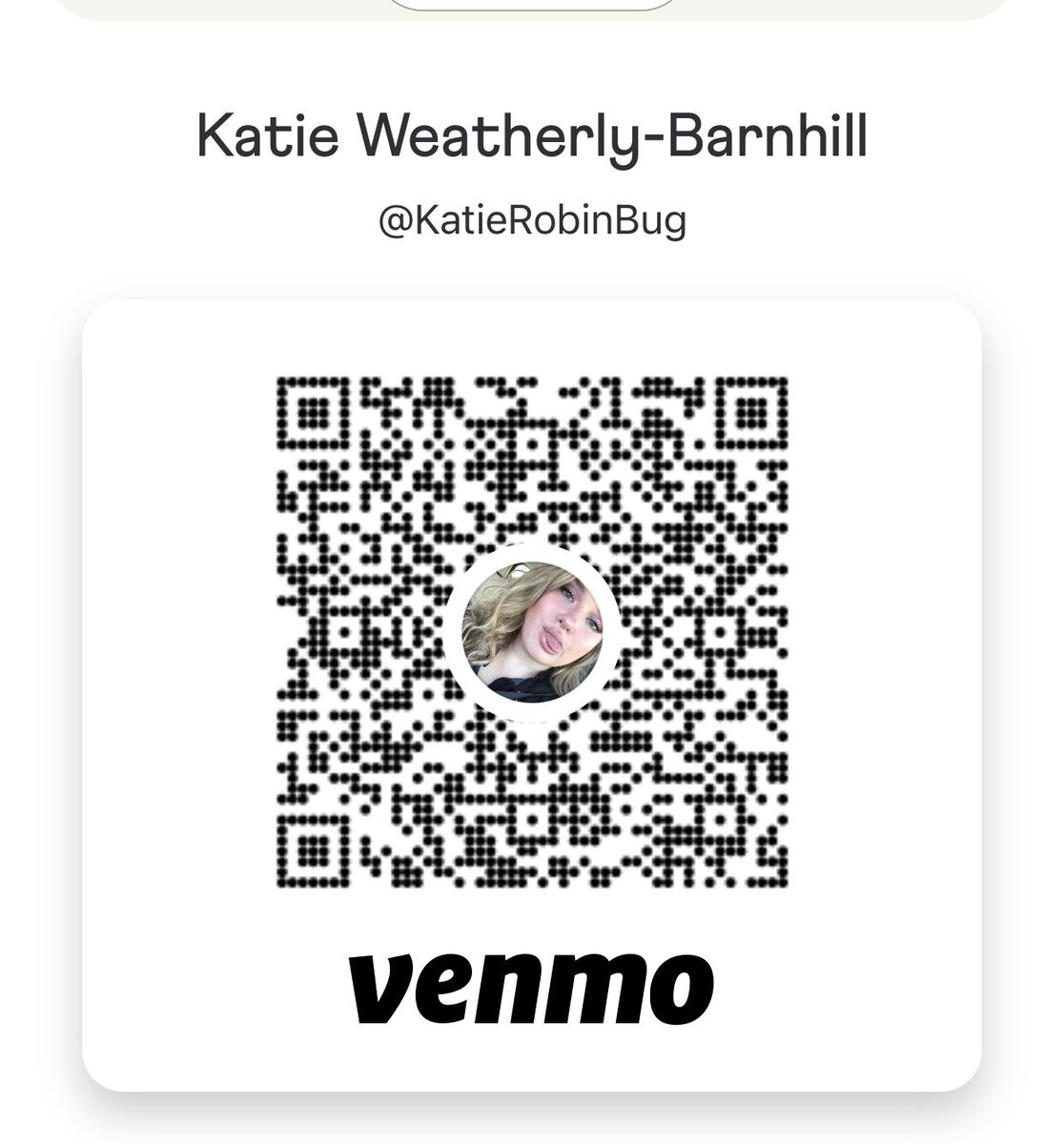KatieRobinBug's tweet photo. @Venmo https://t.co/REJOyzhTKB