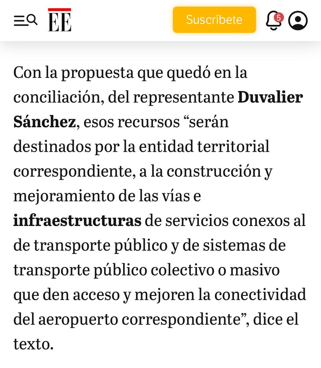 DuvalierSanchez's tweet photo. 🚨 LOGRAMOS ARTÍCULO NUEVO en la #ReformaTributaria para que los aeropuertos que NI SIQUIERA pagan predial a las ciudades donde están ubicados, transfieran el 20% de sus contraprestaciones y puedan ser usadas para mejorar la movilidad, construcción de obras de transporte y vías. https://t.co/Q1Au5cqoLt