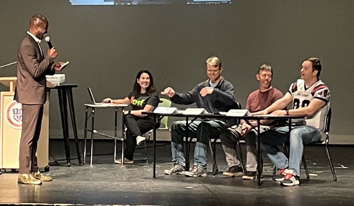 _BPittman's tweet photo. Mr. Garwood is going strong in @ApexPSF Are You Smarter Than An Apex Student!! #FunInFunction #PatFam @ApproxJohn https://t.co/cCKUflrINE