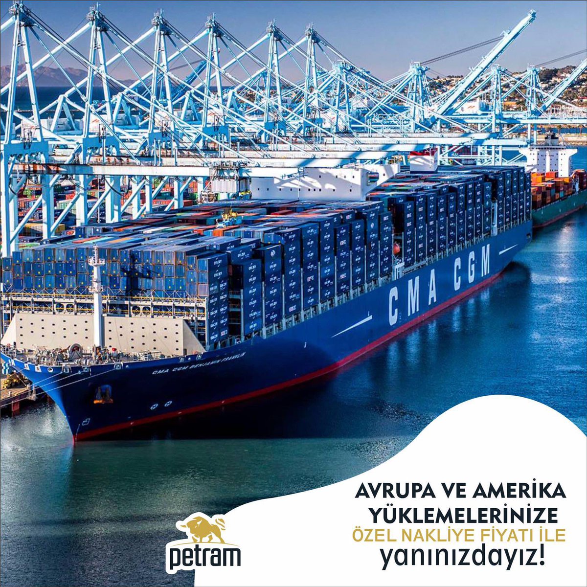 petramlojistik's tweet photo. Avrupa ve Amerika yüklemelerinize özel fiyat avantajlarıyla yanınızdayız!
#Petram #konteyner #navlun #depolama #antrepo #taşımacılık #nakliye #lojistik #export #import #FCL #LLC #karayolu #iskenderun #Mersin #Gaziantep #kargo #liman #port https://t.co/Zyhra7o0r8