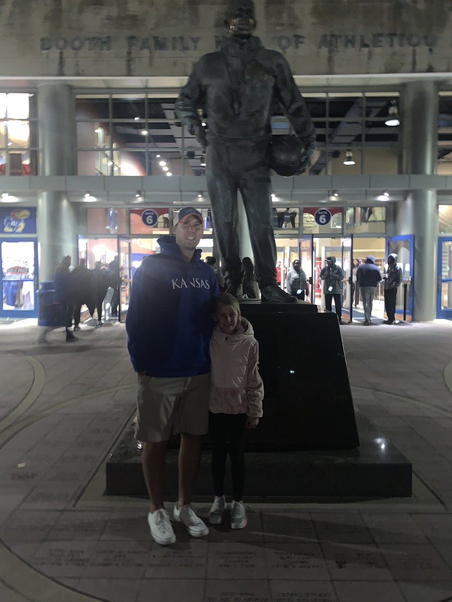 WesBook12's tweet photo. First game in Allen Fieldhouse for CJ! @book_erica #RockChall https://t.co/3aZbpN3LPl
