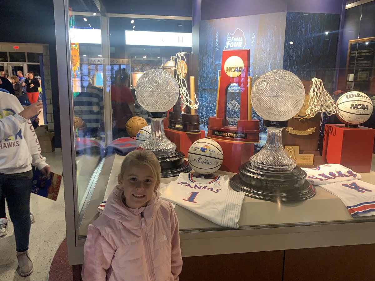 WesBook12's tweet photo. First game in Allen Fieldhouse for CJ! @book_erica #RockChall https://t.co/3aZbpN3LPl