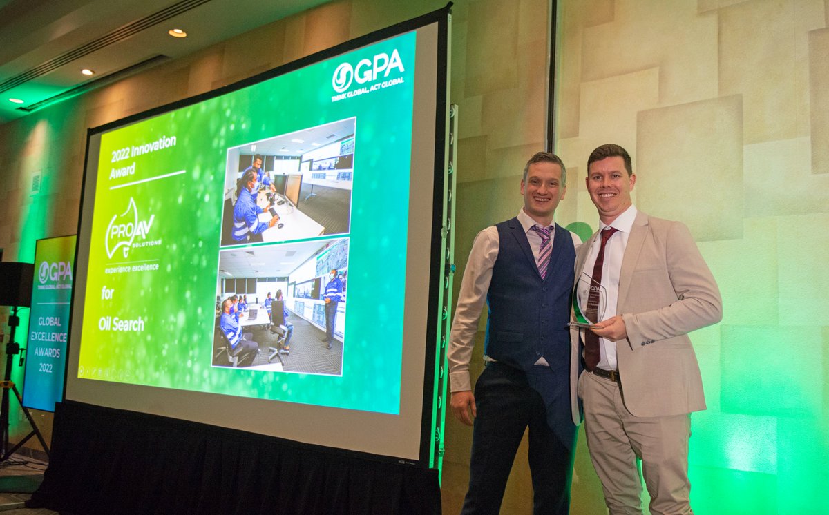 ProAVSolutions's tweet image. We are delighted to share that we have won the @GPA_AV Innovation Award 2022 for one of our projects, Oil Search in Brisbane. The awards gala took place last week at the GPA Summit 22' held in Toronto. Congratulations to the team and thank you to the GPA for the recognition!