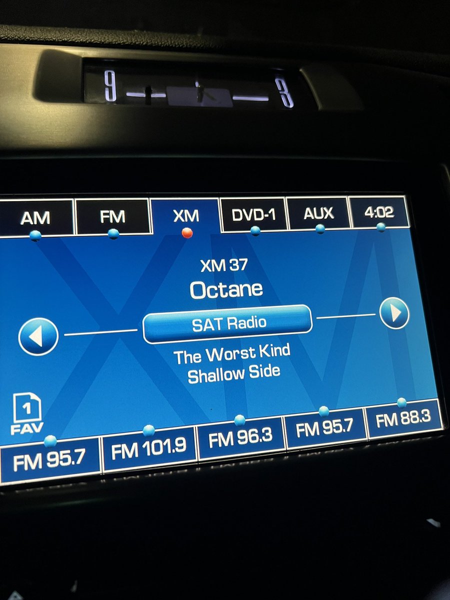 Hell Yeah @SXMOctane!!! On my way to see these guys live right now!! @shallowsideband #TheWorstKind 🔥🔥🔥