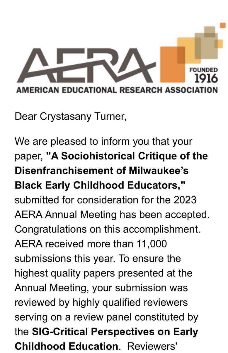 CrystasanyT's tweet photo. It’s that time of year again… when I get so excited about having my proposals accepted at @AERA_EdResearch conference 2023, only to remember the realities of preparing and presenting them all in just a few months 😂😳 https://t.co/NlOxX0i5Op