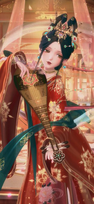 ああー!起きてすぐガチャ回した…美しい…3D背景はまだだけどセットコーデだけでこんなに素敵な…最高…🥰 