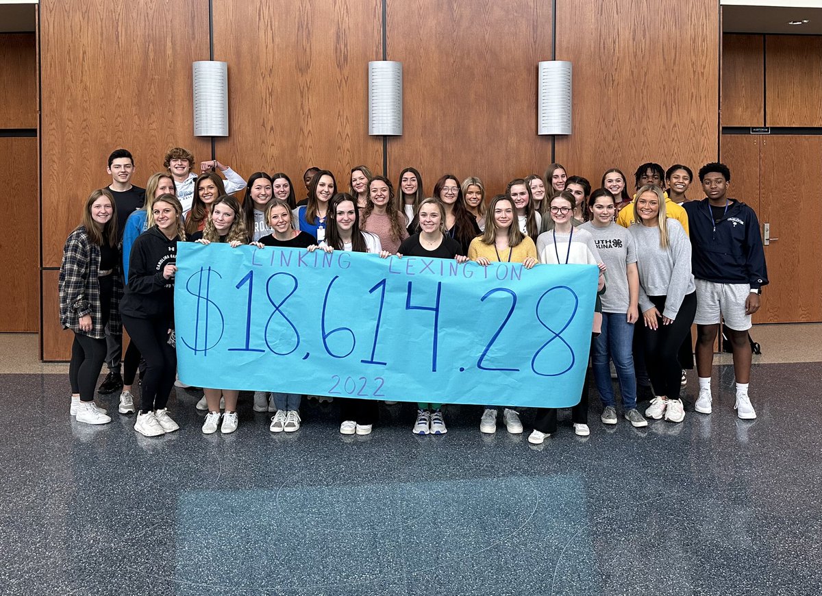 LexingtonSIA's tweet image. After months of planning, working, and creating so many ways to get donations, we are proud to announce our Linking Lexington total! Thankful to our school, district, &amp;amp; community for taking part! @LexingtonOne @LHSWildcatsLex1 @Rtpool_LHS @CancerManyColor @MultiplyingGood