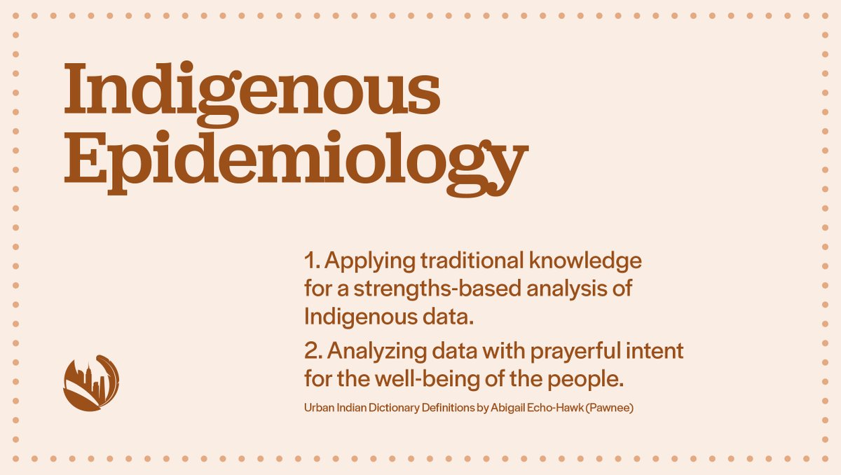 TheUIHI's tweet photo. 🤔 What is Indigenous Epidemiology?
⬇️ Check out our definition below to learn more!
#UrbanIndianDictionary #IndigenousEpidemiology #DecolonizeData #NativeTwitter https://t.co/B88dSAxKYm