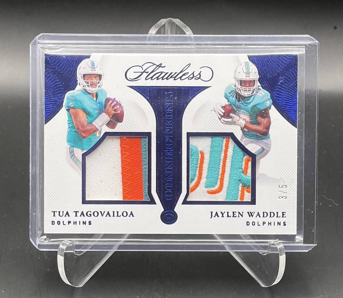 kbsports_c's tweet photo. 2021 Panini Flawless Tagovailoa/Waddle Connections Patch (RC) LE 3/5! 1 day left on auction! RTs appreciated! https://t.co/cfiwnWNB2H @PlusCards @sports_sell @BlazedRTs @TheHobby247 @hobbyretweeters @SteveWagsInvest #thehobby #sportscards #sportscardsforsale #TradingCards #CUTL https://t.co/m01RNHkH0x