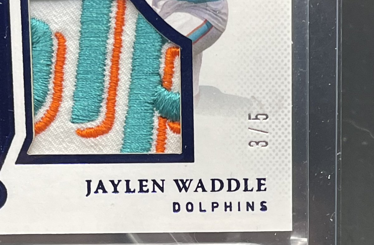 kbsports_c's tweet photo. 2021 Panini Flawless Tagovailoa/Waddle Connections Patch (RC) LE 3/5! 1 day left on auction! RTs appreciated! https://t.co/cfiwnWNB2H @PlusCards @sports_sell @BlazedRTs @TheHobby247 @hobbyretweeters @SteveWagsInvest #thehobby #sportscards #sportscardsforsale #TradingCards #CUTL https://t.co/m01RNHkH0x