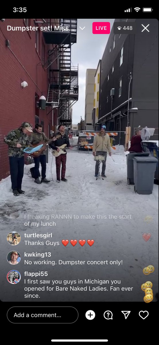 KerrieO's tweet photo. @guster The dumping of trash into the dumpster was my favorite part of the dumpster set. 😆 https://t.co/l7W92cOvAV