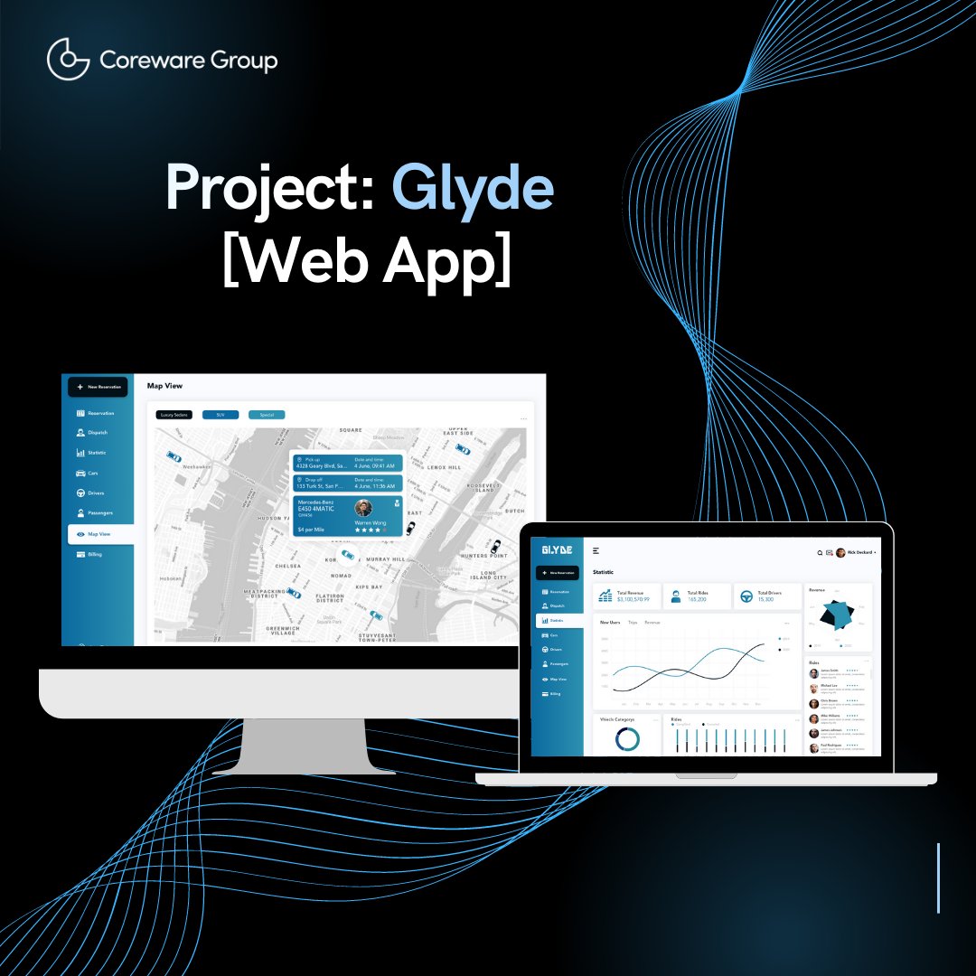corewareus's tweet image. What makes Glyde such a great idea? It has capabilities like trusted drivers, route optimization, and fleet management.  Coreware Group delivers high-end user experiences that will rival any Fortune 500 transportation company.
#CorewareGroup #appdevelopment #Drivingapp #luxury