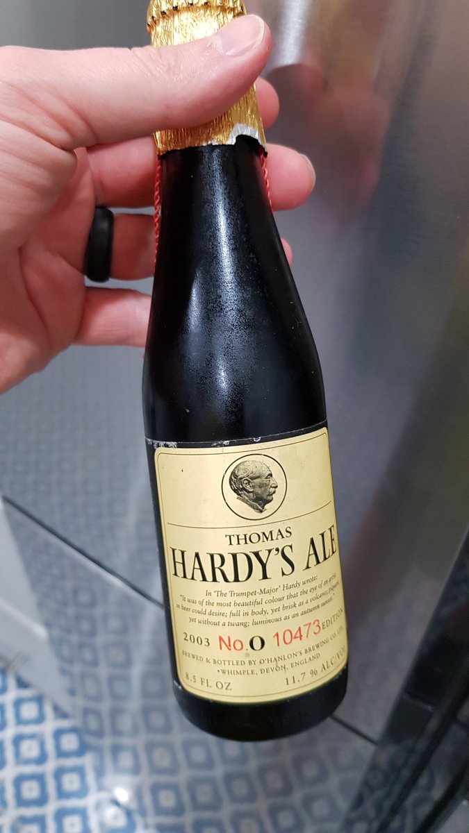 TheBeerSpy's tweet photo. Found a nearly 20 year old Thomas Hardy's in the cellar.  What are there chances this is still amazing? https://t.co/HTDA9Rfg5t