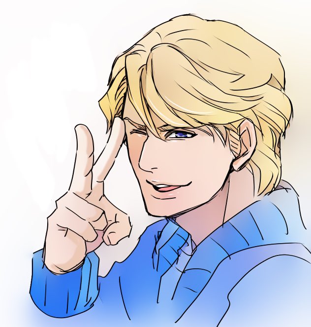 キース・グッドマン 「キースちゃんお誕生日おめでとう2期決まった頃の絵だから相当古い 」|やなせのイラスト