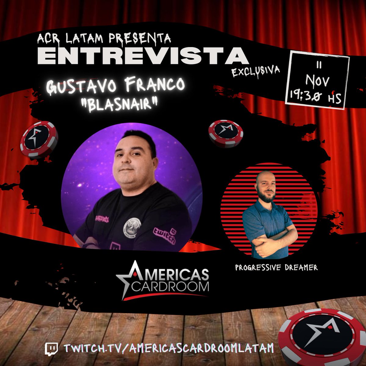 ProgressiveDre1's tweet photo. 🦅Mañana estaremos con el gran @Blasnair17🦅 

  🎉CONCURSO MEJORES PREGUNTAS🎉
 🎟️$33 TKT🎟️#acrgiveaway 

☑️Dejá tu pregunta para Blas en los comentarios junto a tu nick de ACR para participar 💸🏆

Seguir
☑️ @AcrLatam
☑️ @CodigoPoker
☑️@ProgressiveDre1
☑️@Blasnair17
☑️RT 🙏 https://t.co/tGXA7QI7Lz