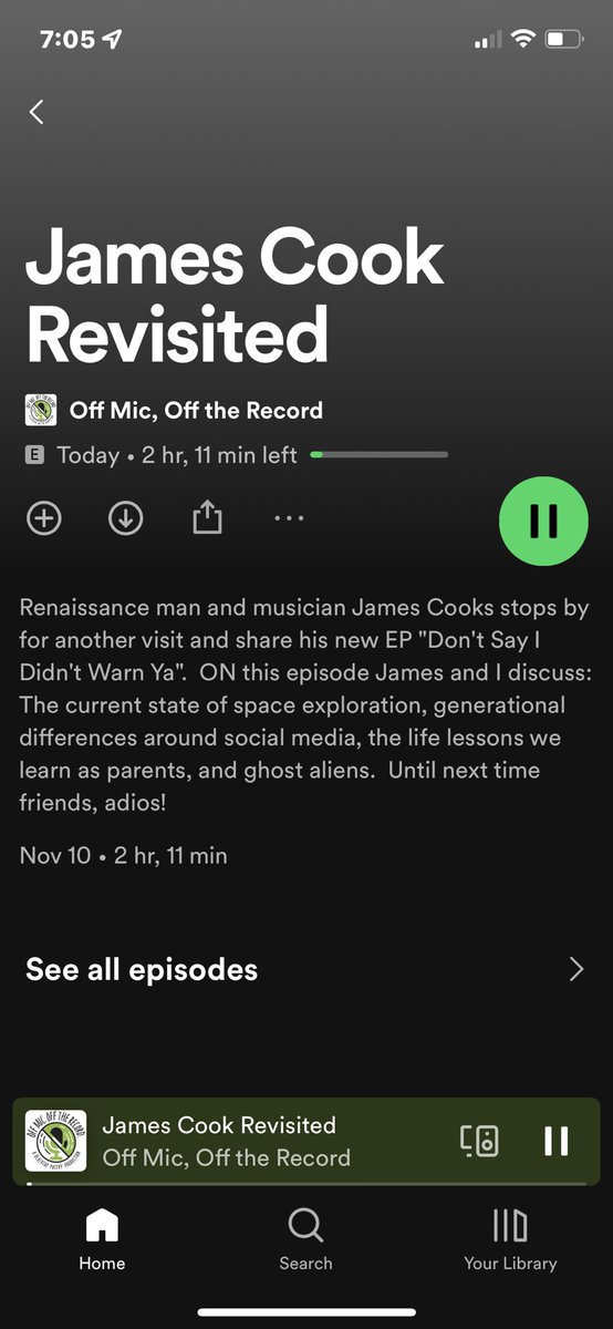 <a href="/james_cookmusic/">James Cook</a> stopped by to chat about the new EP and impart some wisdom. open.spotify.com/episode/2M1mGL…