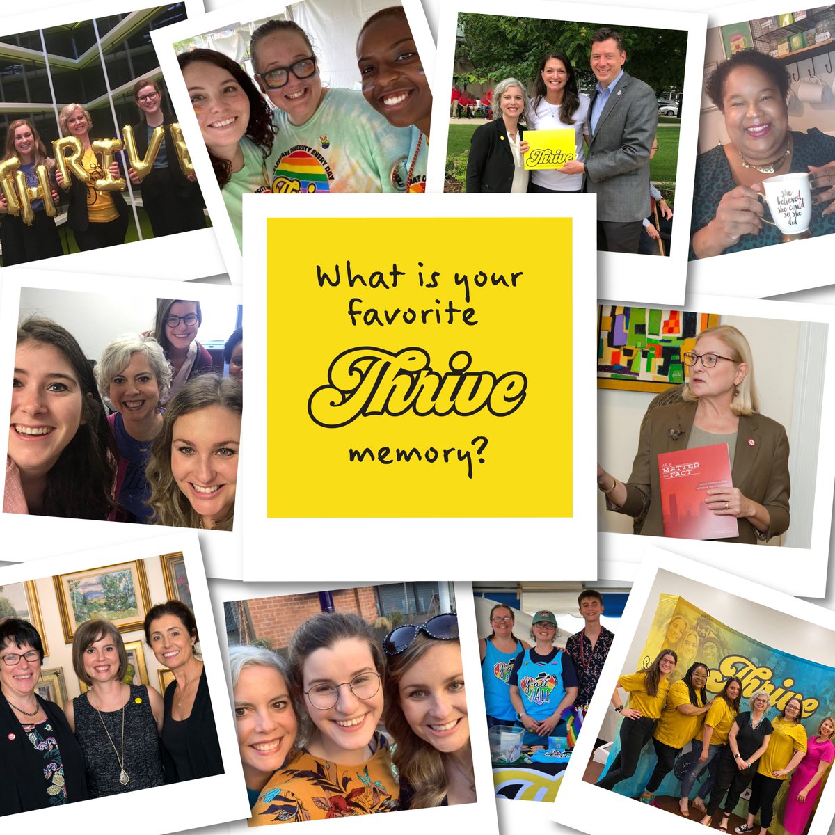 Help us walk down memory lane as we prepare for the launch of our new brand by sharing your favorite Thrive memory with us! 💙🎉 #Rebranding