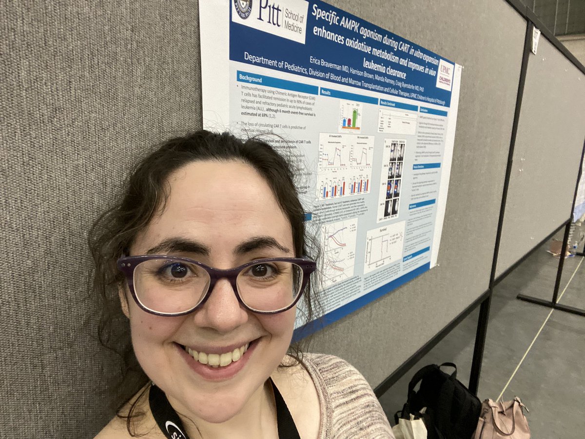 Over here repping the <a href="/Byersdoc_BMT/">Craig Byersdorfer</a>  lab and <a href="/ChildrensPgh/">UPMC Children's Hospital of Pittsburgh</a> <a href="/PittTweet/">University of Pittsburgh</a> <a href="/PedsHemeOncPGH/">Peds Heme/Onc at UPMC Children's Hosp Pittsburgh</a> at #sitc22 come hear about the promise of AMPK in cellular therapies! Encore happening at the young investigator award oral abstract session tomorrow 😁