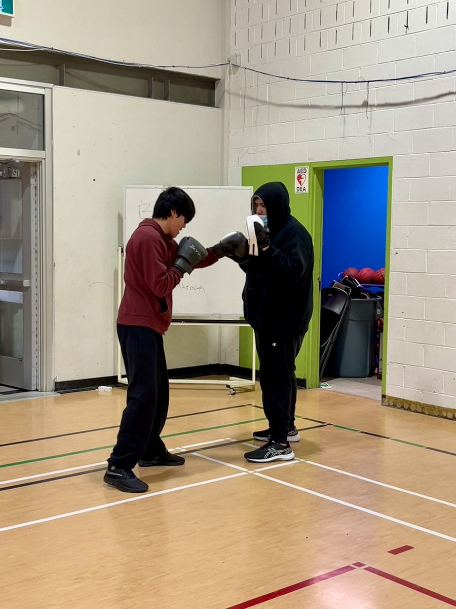 miss_mcnicoll's tweet photo. I started a Kick Fit program with the secondary students after school. They are working so hard and burning off some stress in a positive way! #proudteacher #naskapi #jsms https://t.co/RGjv0iJwmk