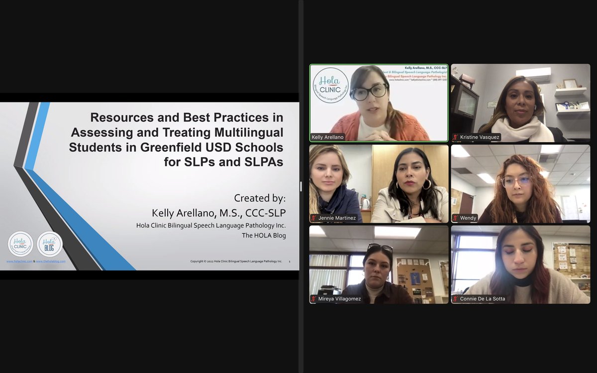 krisvasquez75's tweet photo. Thank you to the @TheHolaBlog for providing a fantastic opportunity for our Speech and Language Pathologist to learn from your valued work. You bring a breadth of knowledge and expertise to our team. #Speech #speechpathologist #specialeducation #allmeansall @zjgalvan @LCortezGUSD https://t.co/3hJ4lJeDtf