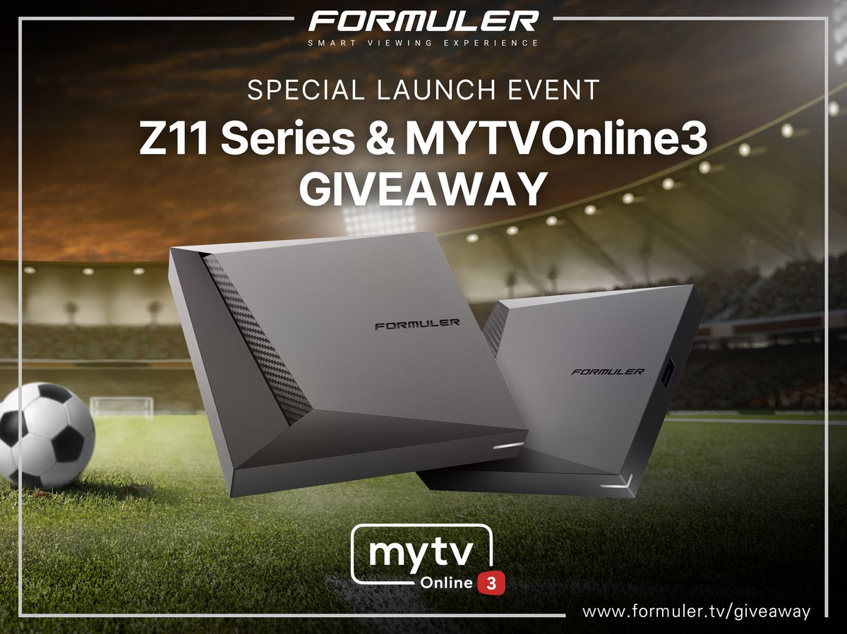 FormulerTv's tweet image. Formuler Z11 Series &amp;amp; MYTVOnline 3 Launching Celebration Giveaway!

Participate and win a Formuler Z11 Pro Max with MYTVOnline 3!

Watch the biggest sports event in extraordinary quality!

Please check the link below for more details:
formuler.tv/giveaway

#Formuler #Giveaway