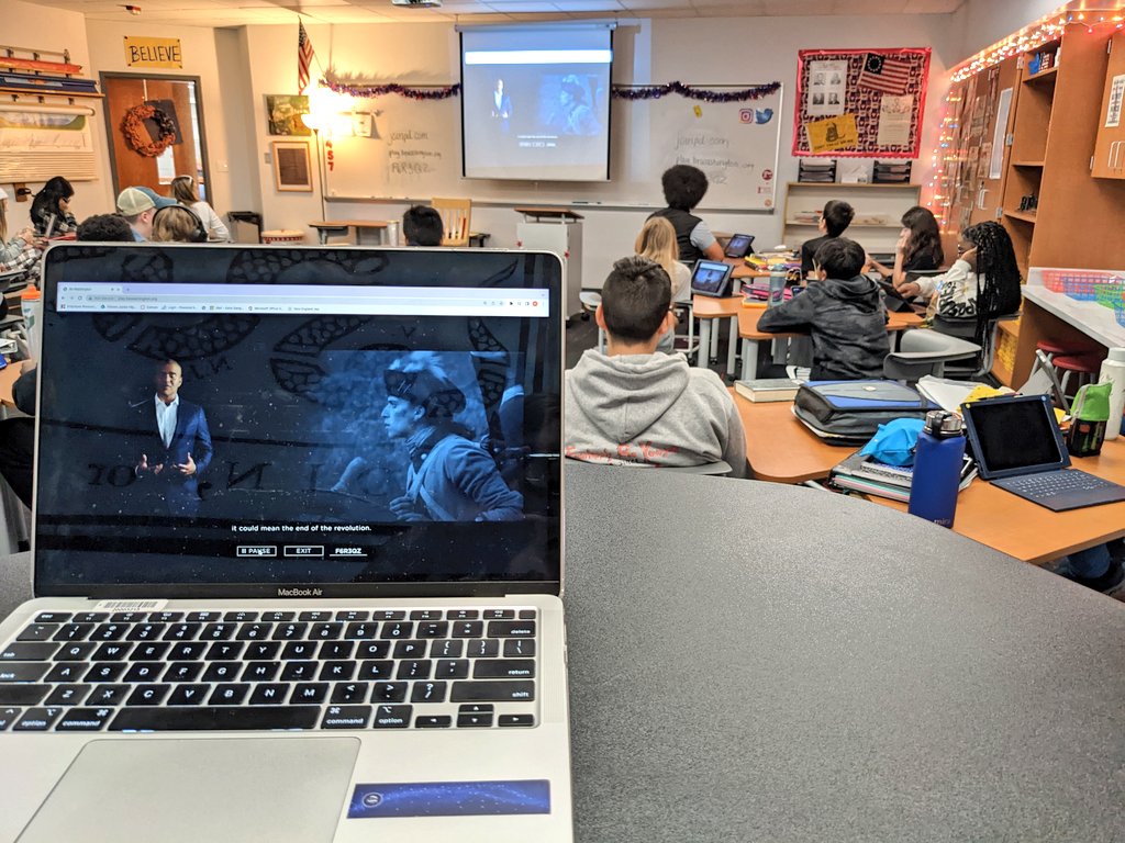 MrsSangiorgio's tweet photo. We did the #bewashington simulation today where kids got to make decisions as if they were George Washington right after the Battle of Trenton. Thanks for an engaging lesson, @MountVernon ! We loved it! https://t.co/oCd6l6ENwp