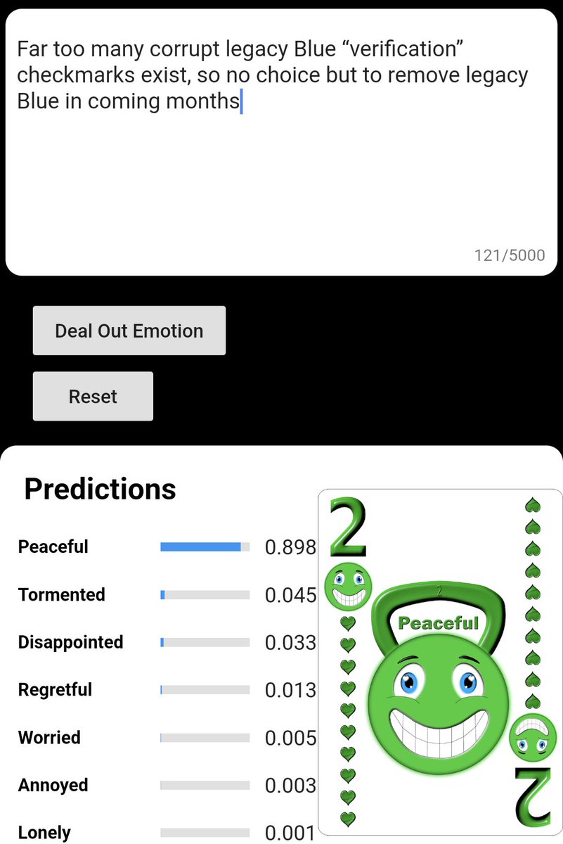 AFFECTxAI's tweet photo. @elonmusk @BiasedGirl An AI model predicts the expressed emotion in the textual data. 

#NLP #NLProc #EmotionAI https://t.co/bzqzHpi7Bg