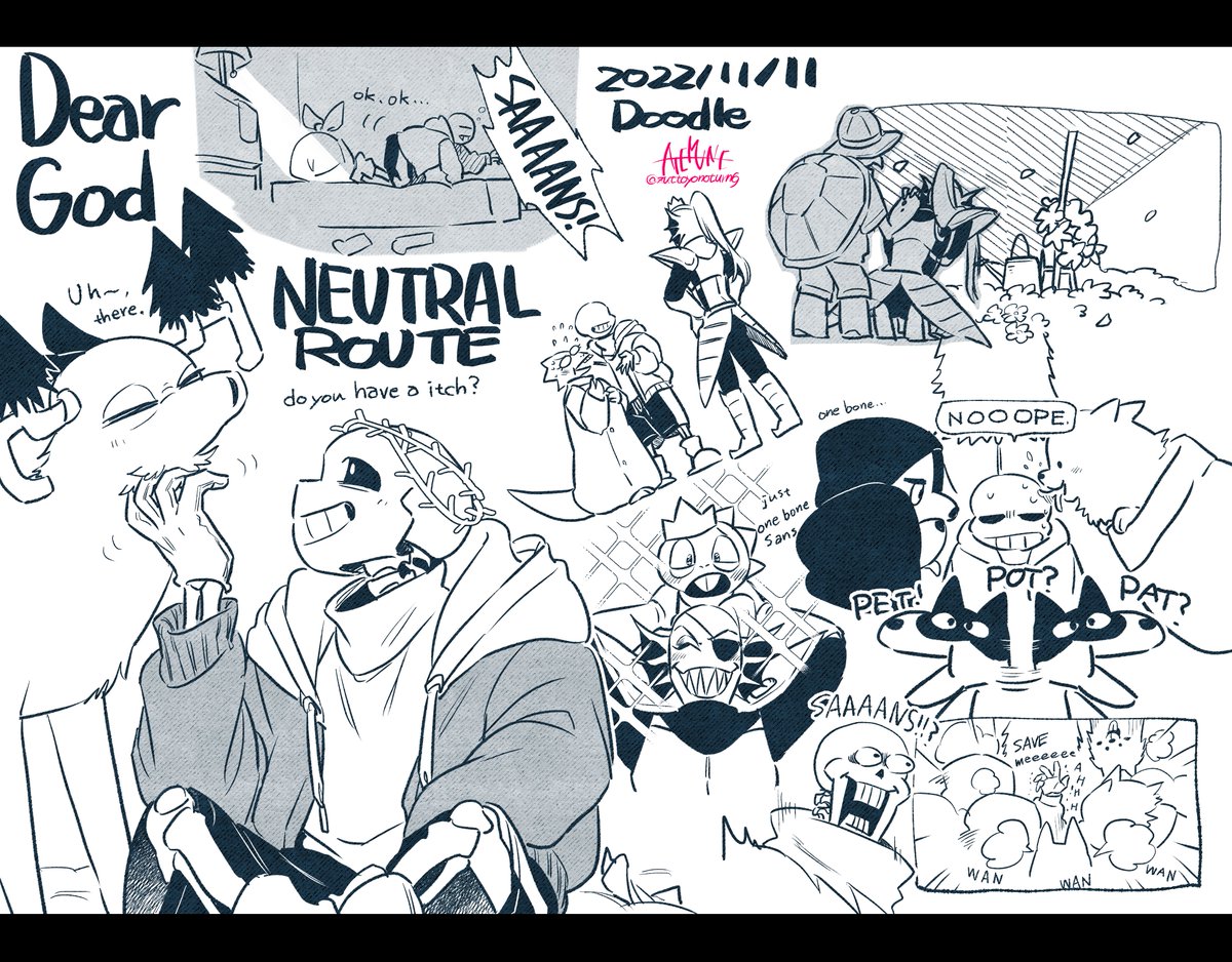 Undertale*Doodle N

I love Neutral route like that as much as the Genocide route☺️✨
I personally think the N route is tougher than the G route. It's also hard because the problem can't be solved, the tragedy is still happening, and the P route is the only way to save Asgore. https://t.co/g1FjH3yzwt 